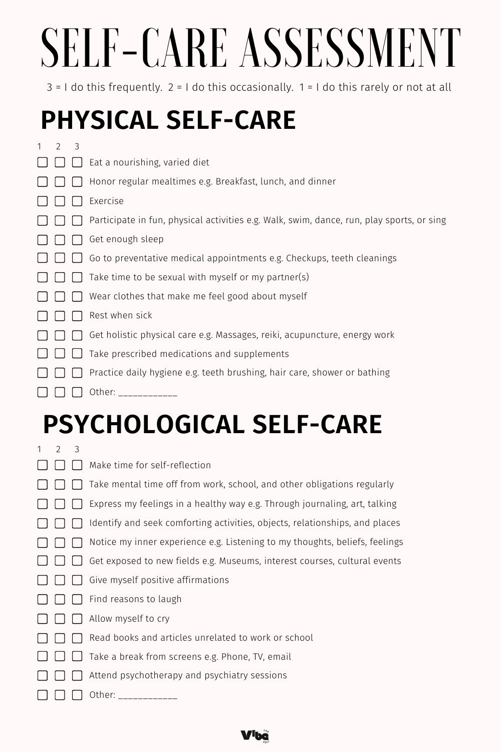 Self Care Assessment