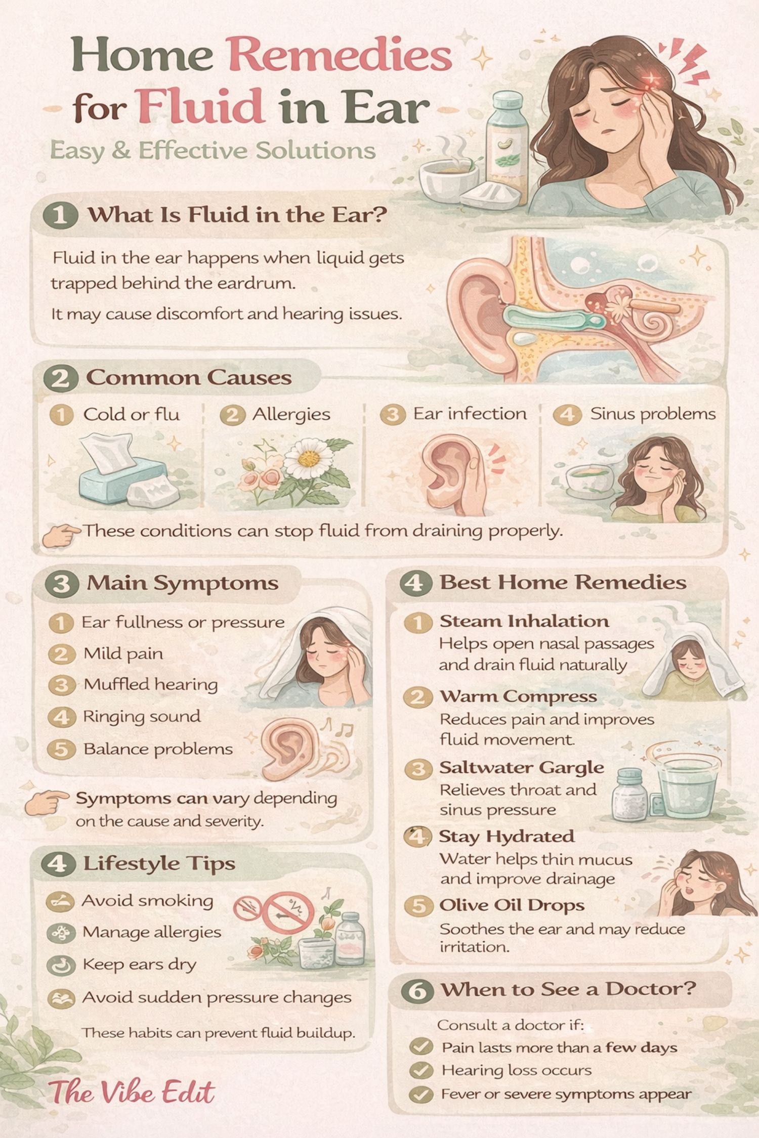 home remedies for fluid in ear