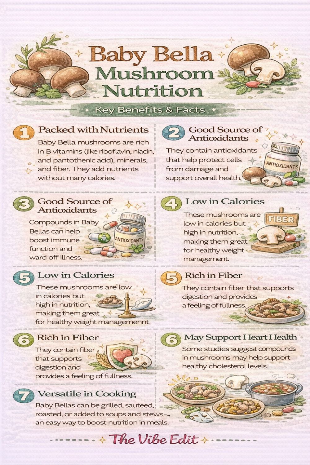 Baby Bella Mushroom Nutrition