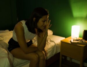 heart beating fast at night can't sleep