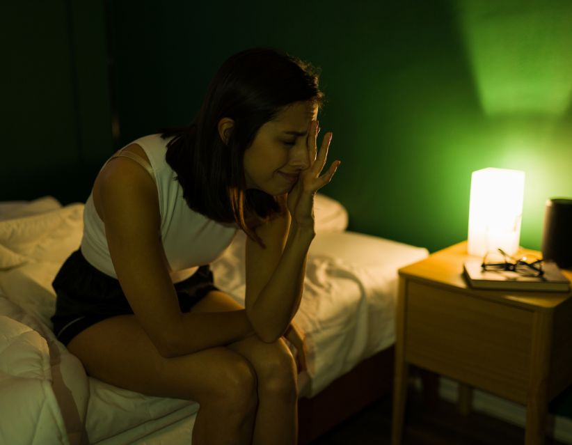 heart beating fast at night can't sleep